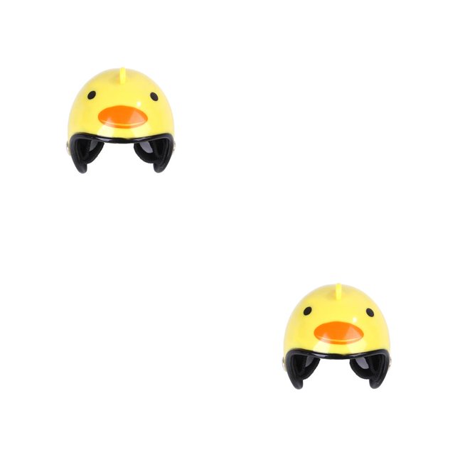 Baohd Bonnets pour Animaux de Compagnie Chapeaux Durs Poules Costumes Réglables Accessoires Couvre-Chef Volaille Oiseau Canard Jaune 2Set