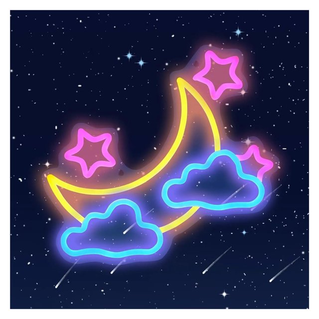 Moon Cloud Star Neon Sign For Wall Decor USB Powered Light Up For Bedroom Kids Room Girls Party Bar 32X25cm