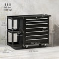 thumbnail image 3 of HOMCOM 7-Drawer Tool Chest with Side Shelf, Lockable Tool Box, Black, 3 of 10