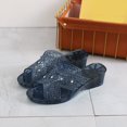 thumbnail image 4 of LEEy-World Pantoufles de Maison pour Femmes Pantoufles d'Été pour Femmes Mode Décontractée en PU Semi Pantoufles Pantoufles Chat Femmes, 4 of 5