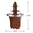 thumbnail image 4 of Fontaine Ménagère à Trois Niveaux pour Chocolat, Fondue Fondante au Chocolat, Lave au Chocolat, 4 of 8