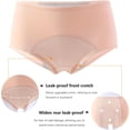 thumbnail image 3 of HAHDAXIA Culottes Anti-Fuites pour Femmes, Culottes d'Incontinence Imperméables en Coton, Culottes Anti-Fuites Grande Taille, 6 Pcs, Multicolores, L, 3 of 7