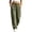 Green, variant on Zulora Women's Casual Daily Solid Color Sports Cargo Pants with Pockets Drawstring Loose Straight - Leg Trousers for Spring Summer Fall