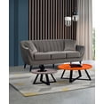 thumbnail image 4 of Topline Home Furnishings Sofa with 2 Pillows, Charcoal Velvet, 4 of 4