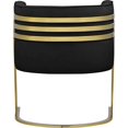 thumbnail image 3 of Meridian Furniture Fauteuil d'Appoint Rembourré en Velours Noir Rayons, 3 of 10