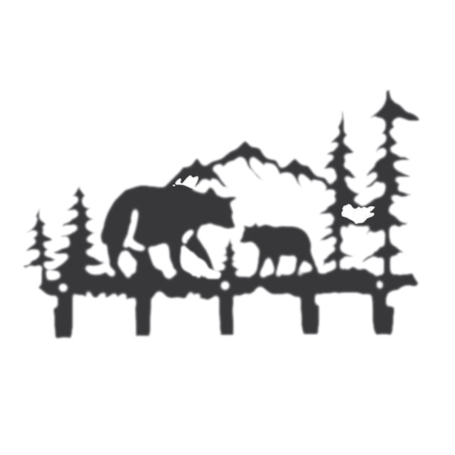 Animal Themed Metal Towel Hook Wall Mounted Rack For Bathroom Kitchen Home Bear Deer Wolf Design Durable Towel Holder