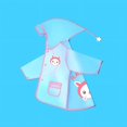 thumbnail image 1 of Thicker Reusable Raincoat Rain Poncho Jacket Slicker for Children Boy Girl Kids, Rabbit, XXL, 1 of 6