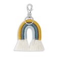 thumbnail image 2 of Baohd Weaving Rainbow Keychains Jewelry Adornment Fashion Accessory Key Ring Pendant Keyholder Ornament Colorful DIY Bag Charm Yellow, 2 of 6