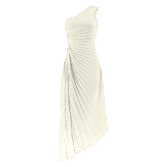 Ketyyh-chn99 Flowy Dresses for Women Wedding Gown Female Fashion Elegant Ladies Evening Party Dress White,3XL