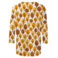 thumbnail image 5 of CEHVOM T-shirt de Mode pour Femmes, Blouse Mi-Longue à Manches 3/4, Col Rond, Hauts Décontractés en Liquidation, 5 of 5