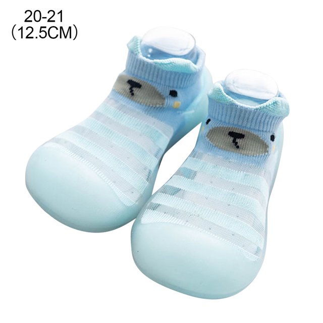 Breathable Baby Shoes Transparent Stripes Baby Toddler Walk Learning Socks Shoes