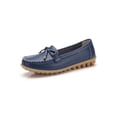 thumbnail image 3 of MAWCLOS Ladies Moccasins Comfort Nursing Shoes Slip On Resistant Loafers Bow Work Boat Shoe Deep Blue 8.5, 3 of 8