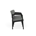 thumbnail image 4 of Lenox Steel Reception Waiting 3 Seats Chair / Black Steel / Light Gray, 4 of 5