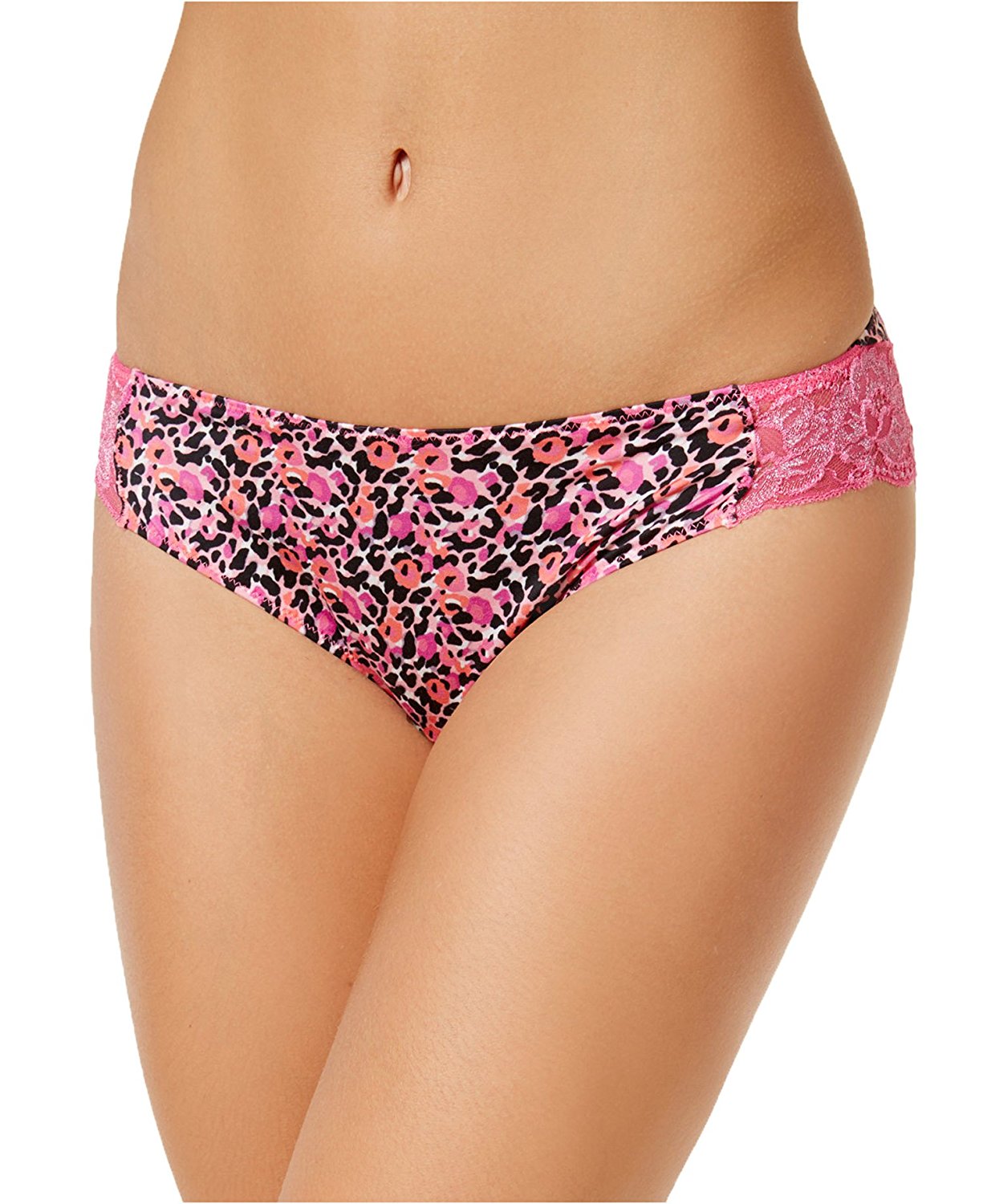 Maidenform Womens Comfort Devotion Lace Back Tanga, 8, Pink Leopard Print