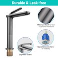 thumbnail image 2 of Aquaterior Single Handle Bathroom Vessel Sink Faucet Rv Lavatory Vanity Sink Mixer Tap Grey (CUPC NSF CEC), 2 of 10