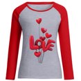 thumbnail image 3 of Meichang Chandail de la Saint-Valentin pour Femme, Mignon, Imprimé de Cœur d'Amour, Chandail à Enfiler, Hauts pour Femmes, Manches Longues, Col Rond, Chandails à Enfiler de la Saint-Valentin, 3 of 3