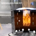 thumbnail image 4 of Outsunny Smokeless Fire Pit with Mat, 20" Firepit, Magnesium Oxide, Black, 4 of 10