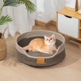 thumbnail image 1 of EGNMCR Pet All Season Universal Hand Woven Sleeping Mat Scratching Board Small Dog Kennel Rattan Beds Nest Cat Bed, 1 of 6