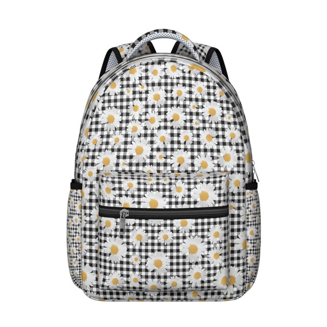 Rustic Vintage Floral Students Backpack Wear-Resistant Outdoor Backpack with Colorful Tropical Flower and Leaves Design, Perfect for School, Camping, and Weekend Getaways