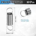 thumbnail image 2 of Uxcell Extension Spring, 10pcs Wire Diameter 0.02", OD 0.16", Free Length 0.6", Silver, 2 of 7