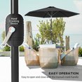 thumbnail image 4 of Outsunny Parasol de Patio, Parasol Extérieur avec 6 Baleines, Noir, 4 of 10