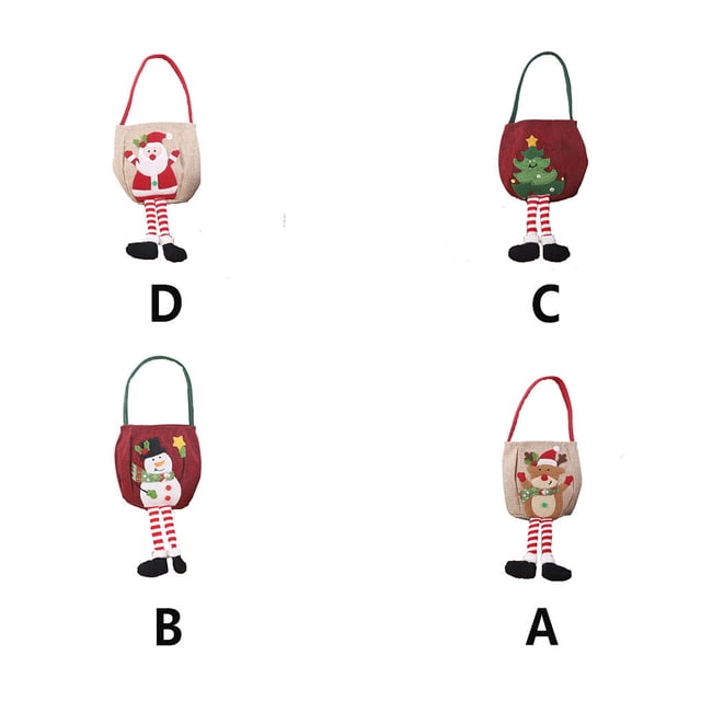 facefd Christmas Bags Gift Wrapping Packaging Storage Elk Container Handbag Goodie Bag Exquisite Embroidery for Jewelry Candy Birthday Santa Claus