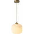 thumbnail image 1 of KCO Lighting Modern Gold White Glass Pendant Light Contemporary Large Globe Hanging Lamp, 1 of 9