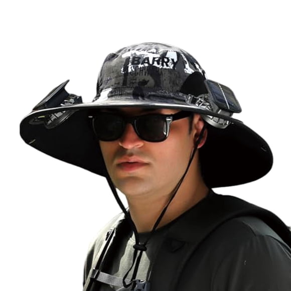 2025 Outdoor Wide Brim Sun Hat for Camping Hat with Solar Fan Wide Brimmed Hat Men Wide Brim Solar Fan Visor Hat Outdoor Fishing Hat Solar Hat's for Women Usb Charging Solar Powered Fan