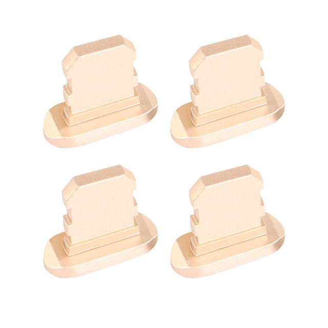 4 Pcs Capuchons Anti-Poussière Ports de Charge Modifiés Accessoires Pièces de Rechange pour iPhone Or