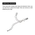 thumbnail image 4 of Unique Bargains 10Sets 4mm Leather Cord End Caps with Lobster Clasps & Extender Chain for DIY, Rhodium Tone, 4 of 7