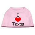 thumbnail image 1 of I Love Texas Screen Print Shirts Light Pink Xxl (18), 1 of 1