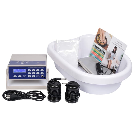 Vitaciti Ionic Detox Foot Bath Machine, Foot Bath Aqua Cleanse SPA Negative Hydrogen System with LED Display, Professional Tub Basin,Far Infrared Belt and Wrist Strap?Spa at Home Detox
