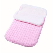 YOPTOP [Halloween] Fleece Sleeping Bag  Thick Knitted Warm Sleeping Bag  Woolen Sleeping Bag Christmas  Halloween  Thanksgiving Gift,Pink