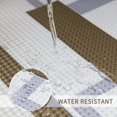 thumbnail image 2 of Rideau de Douche Géométrique Moderne, Rideau de Douche Imperméable et Rideau de Bain en Polyester pour Salle de Bain, Ensemble de Rideau de Douche en Tissu Texturé avec 12 Crochets, Lavable à la Machine, Brun Espresso Chocolat 72 Pouces, 2 of 5