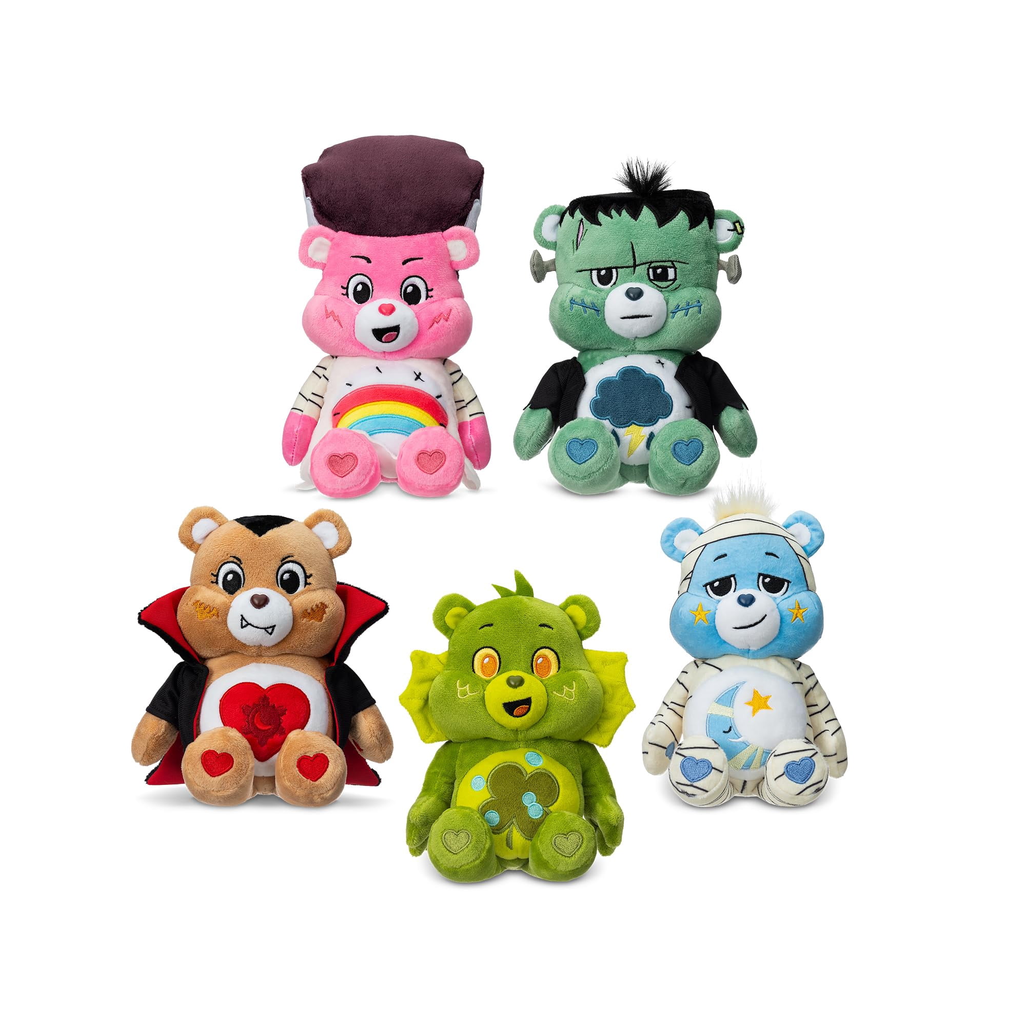 Peluche Care Bears Universal Monsters Fun Size - Cheer Bear en tant que fiancée de Frankenstein