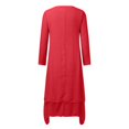 thumbnail image 5 of XDZJLR Womens Dresses formal Ladies Two Large Swing Linen Loose Long Sleeved Linen Dress, 5 of 5