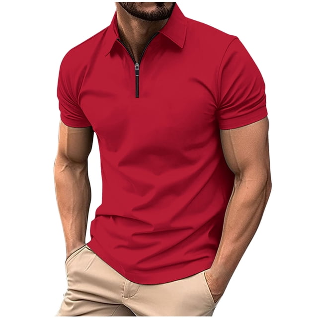 Shirts for Men, Mens Lapel Color Buttons Outdoors Short Sleeve Turndown Collar Blouse Shirt