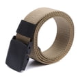 thumbnail image 2 of Men Boys Canvas Breathable Tactical Waist belt Men Belt with Plastic Buckle Solid Waist Strap Belts Rescue Rope Band, 2 of 9