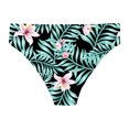 thumbnail image 4 of Kids Girls' Slim Swimming Bottom with Lining UPF50+ Sun Protection Rash Guard Swim Brief Black&Green 10, 4 of 5