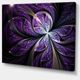 thumbnail image 2 of Glittering Purple Fractal Flower - Floral Canvas Art Print, 2 of 3