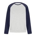 thumbnail image 4 of cfhntfmh Chandail à Col Rond pour Hommes Mode à Blocs de Couleur Manches Longues Chandail à Enfiler Hauts Chaud en Molleton Chandails de Base Automne Hiver Manteau, 4 of 6