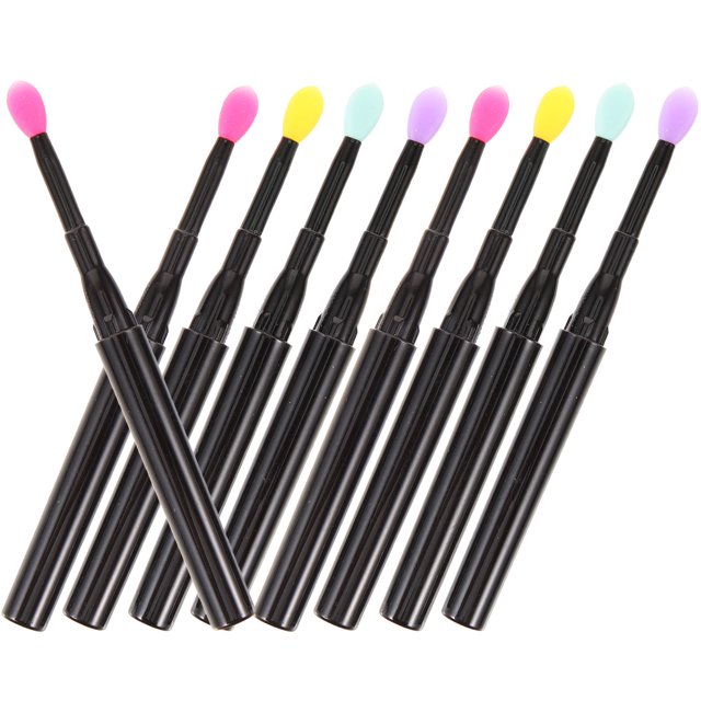 WRISTBIQUE 12Pcs Reusable Silicone Lip Brushes Practical Design for Lip Gloss and Balm Use