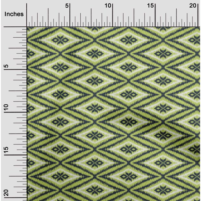oneOone Georgette Viscose Fabric Geometric Ikat Fabric Prints By Yard 42 Inch Wide