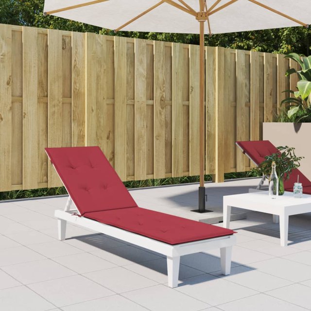 vidaXL Coussin de Chaise Longue Rouge Vin (75+105)x50x4 cm