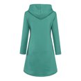 thumbnail image 5 of cfhntfmh Robes Chandails pour Femmes Confortables à Manches Longues Robe à Capuche Surdimensionnée Automne Douce Couleur Unie Robe Mini avec Poches, 5 of 5