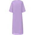 thumbnail image 4 of ORUYROP Robe en Chiffon pour Femmes Manches 3/4 Invité de Mariage Élégante Robe Fluide Longueur Genou Ensemble Deux Pièces Robe Formelle Vintage, 4 of 6