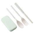 thumbnail image 2 of EGNMCR Tableware Set Student Tableware Outdoor Travel Convenient Folding Meal Box Fork Spoon Chopsticks Three Piece Set tableware tableware, 2 of 5