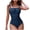 Grey, variant on Push Up One Piece Swimsuits Womens Adjustable Straps Tummy Control Bathing Suits Scoop Neck Ruched Slimming Swimwear