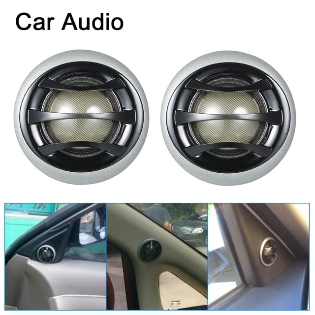 Amdohai Haut-Parleurs Tweeters Audio pour Voiture Micro Dôme 2 Pouces150W avec Croisement Intégré une Paire