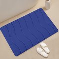 thumbnail image 5 of Fridja Washable Bathroom Mat, Memory Foam Bath Mat for Bathroom, Absorbent Bathroom Rug Non-Slip Rubber Back, 15.7''x23.6'', Blue, 5 of 5